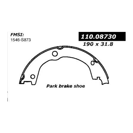 Centric Centric Premium Parking Brake Shoes, Centric Parts 111.08730 111.0873